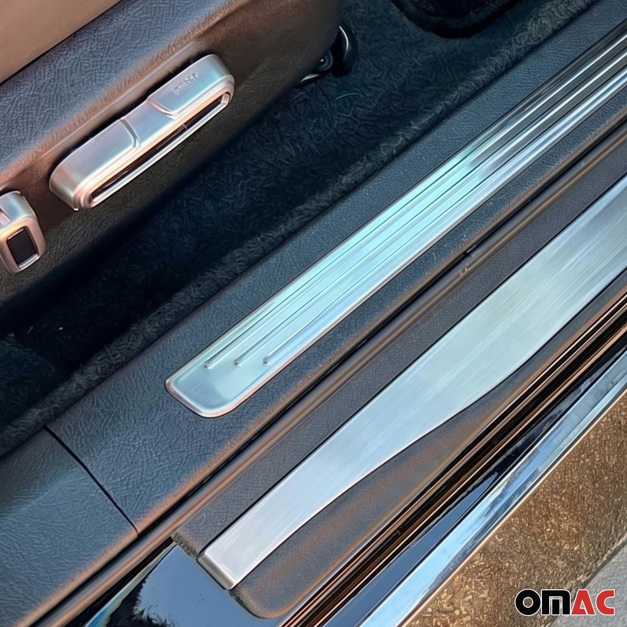 Couverture de Seuil de porte pour VW Tiguan 2016-2020 acier inox chromé 4 Pcs