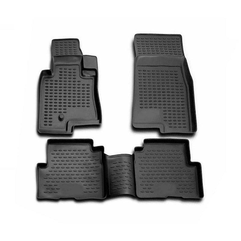 OMAC Tapis de sol pour Mitsubishi Pajero V60 1999-2006 en caoutchouc Noir