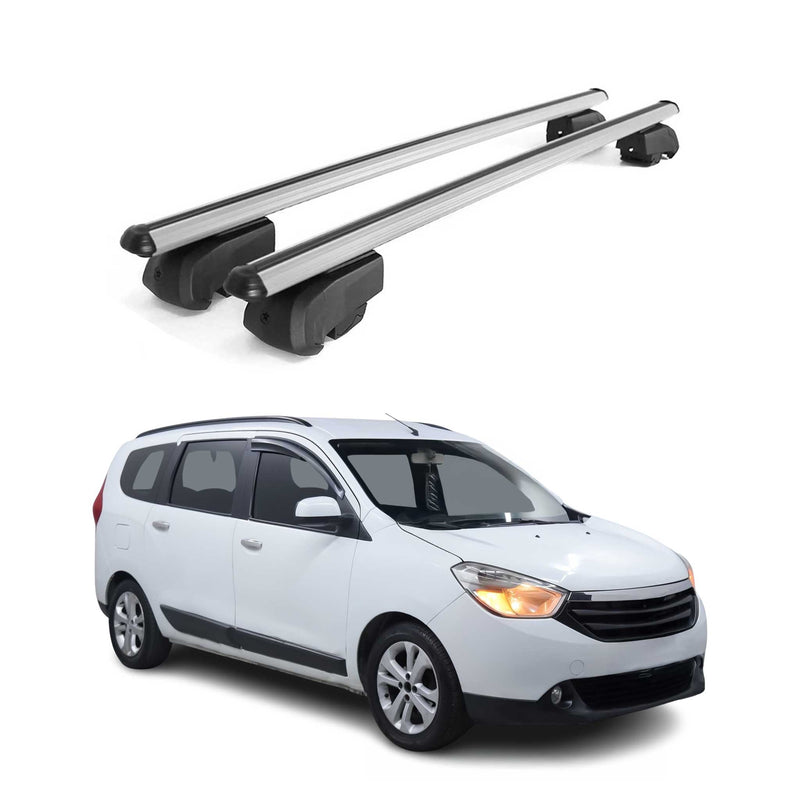 Barres de toit Transversales pour Dacia Lodgy 2012-2023 Aluminium 2Pcs Gris ABE