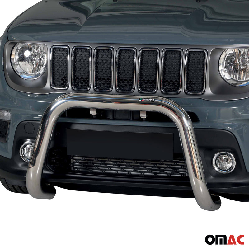 Pare-buffle Avant pour Jeep Renegade 2018-2022 76 mm en Acier Gris