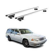 Barres de toit transversales ABE pour Volvo 940 1990-1999 5 P Alu Gris 2x
