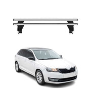 Barres de toit Transversales pour Skoda Rapid Spaceback 2013-2019 Alu Gris 2x