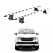 Barres de toit transversales Alu pour Fiat Fullback Double / Singe Cab 2016-2019