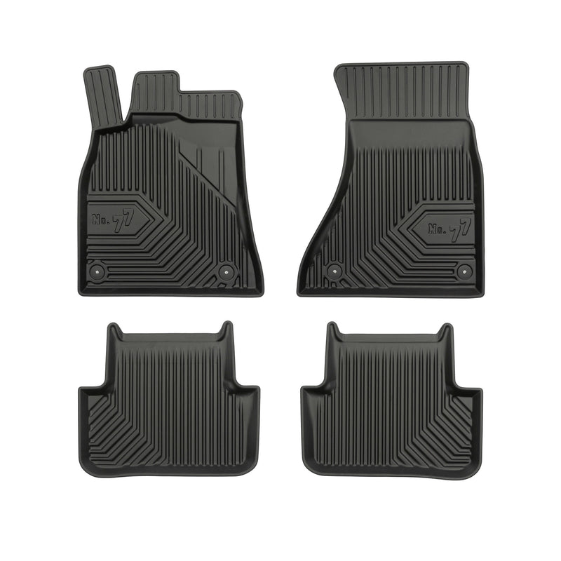 Tapis de Sol de Voiture pour Audi A4 B8 2007-2015 TPE Antidérapant Noir 4Pcs
