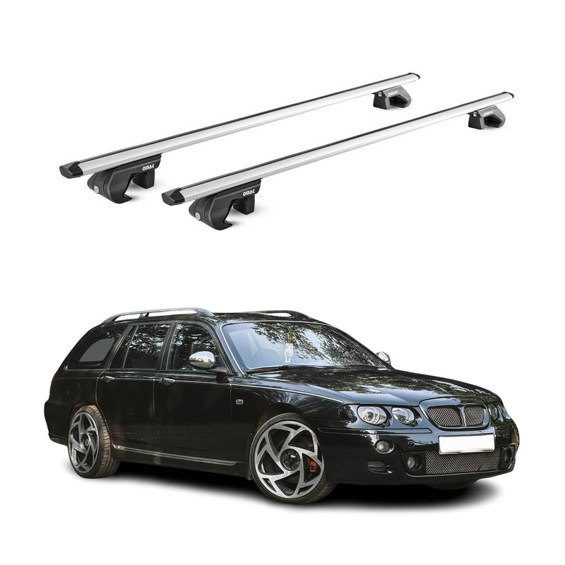 Barres de toit transversales pour MG ZT-T Break 2002-2005 Alu Gris 2 pièces ABE