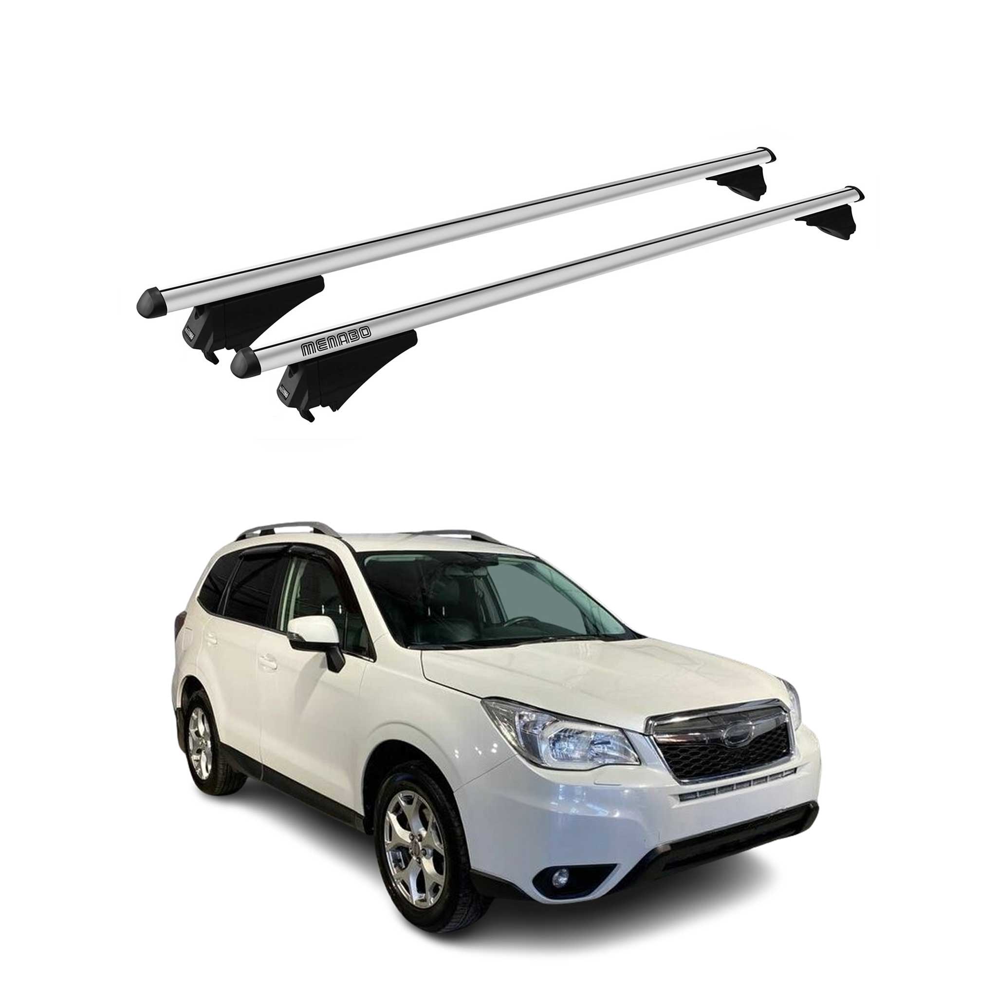 Tiger Barres de toit transversales pour Subaru Forester IV 2013-2018 Gris