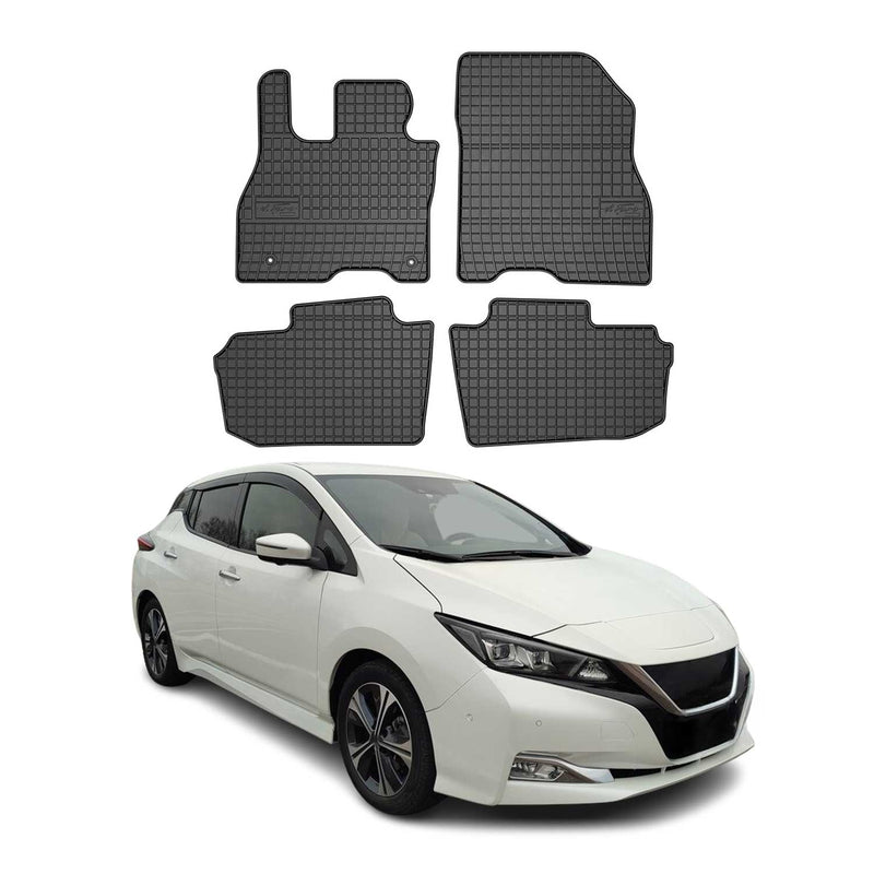 Tapis de Sol pour Nissan Leaf 2017-2022 Caoutchouc Noir