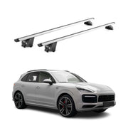 Barres de toit transversales ABE pour Porsche Cayenne PO536 2019-2026 Alu Gris