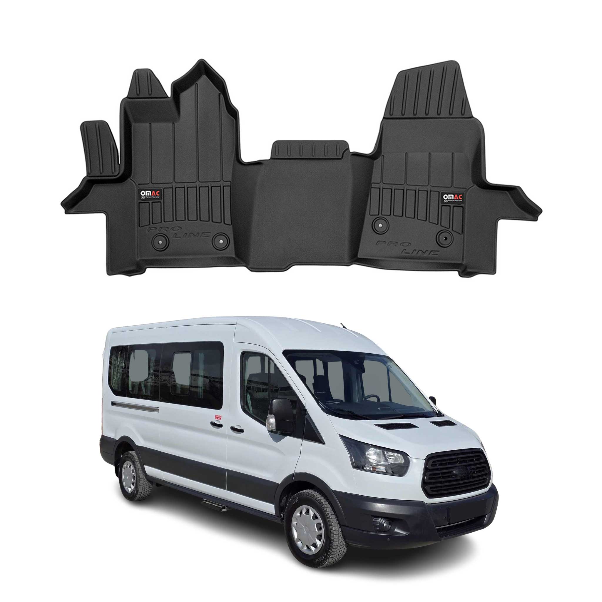 OMAC Tapis de sol en caoutchouc pour Ford Transit 2018-2026 Noir Premium