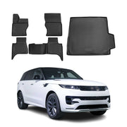 Kit Tapis de sol et coffre pour Range Rover Sport 2014-2024 en Caoutchouc Noir