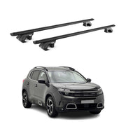 Barres de toit transversales pour Citroen C5 Aircross 2018-2025 Alu Noir ABE