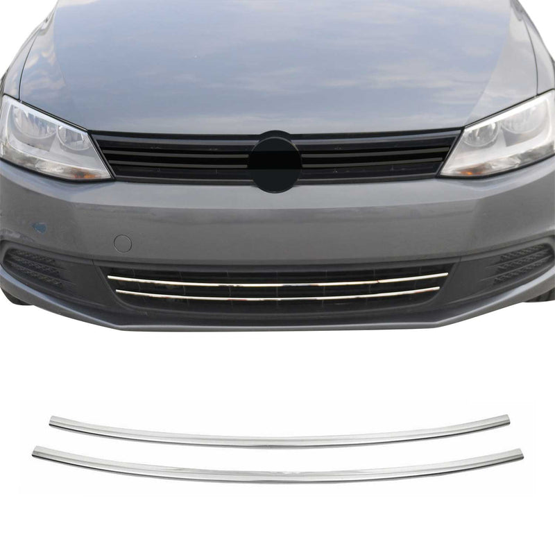 Moulure de Grille de Calandre pour VW Jetta 2011-2014 Chromé 2Pcs
