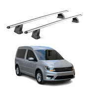 Barres de toit transversales Alu pour VW Caddy 2015-2020 TÜV 75 kg Gris 2Pcs
