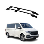 Barres de toit longitudinales pour VW Transporter T7 2023-2026 L1 court Noir ABE