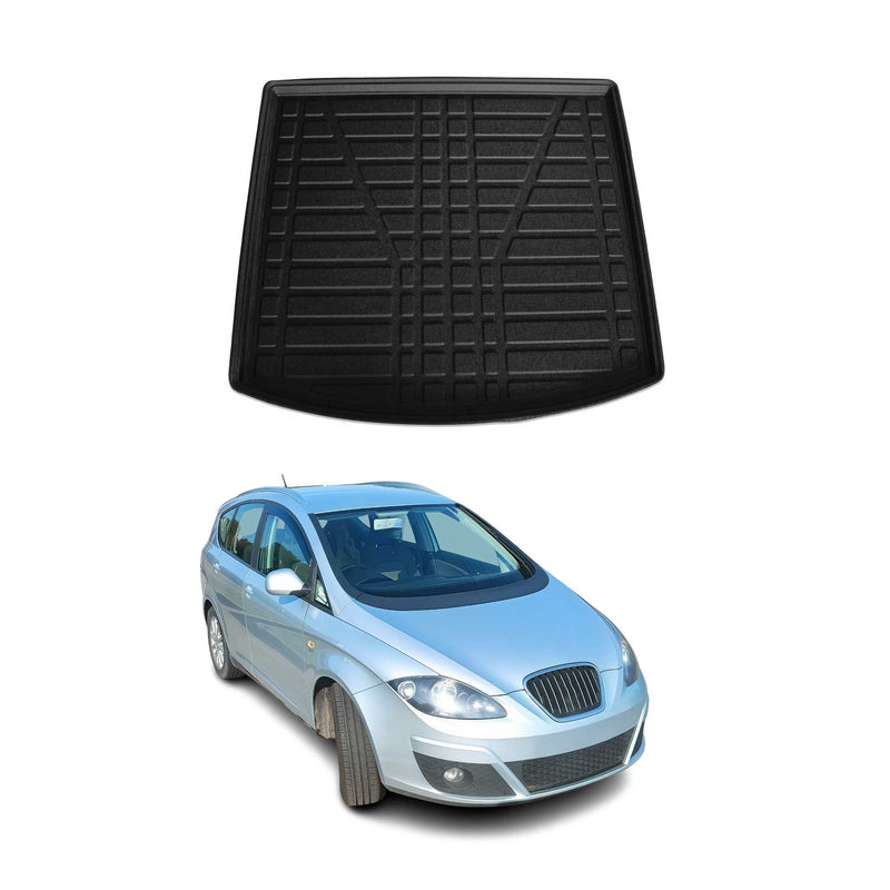 Tapis de Coffre pour Seat Altea XL 2007-2021 en TPE Noir
