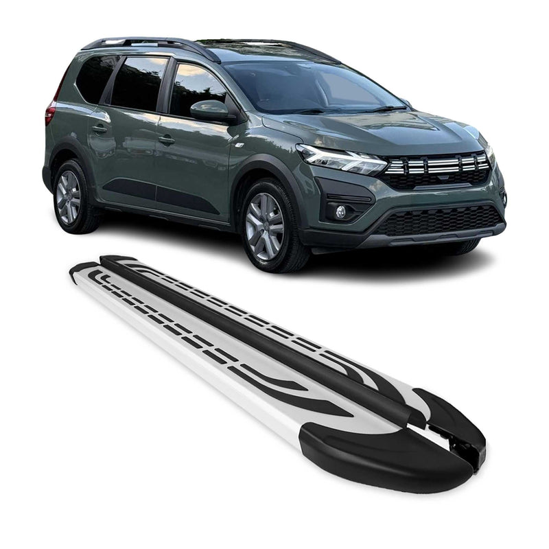 Marchepieds Latéraux pédale pour Dacia Jogger 2022-2025 Aluminium Gris 2Pcs