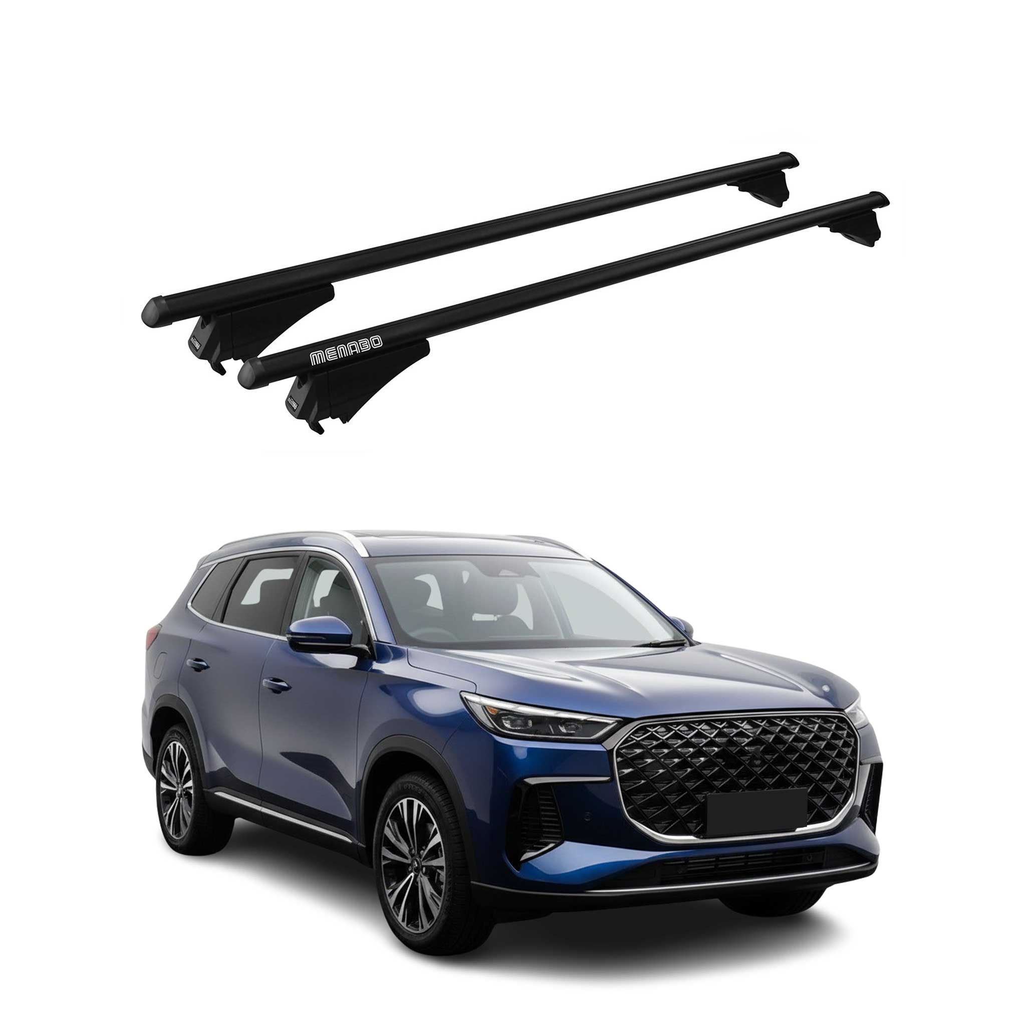 OMAC Barres de toit transversales en aluminium pour EBRO S800 2025-2026 Noir 2x