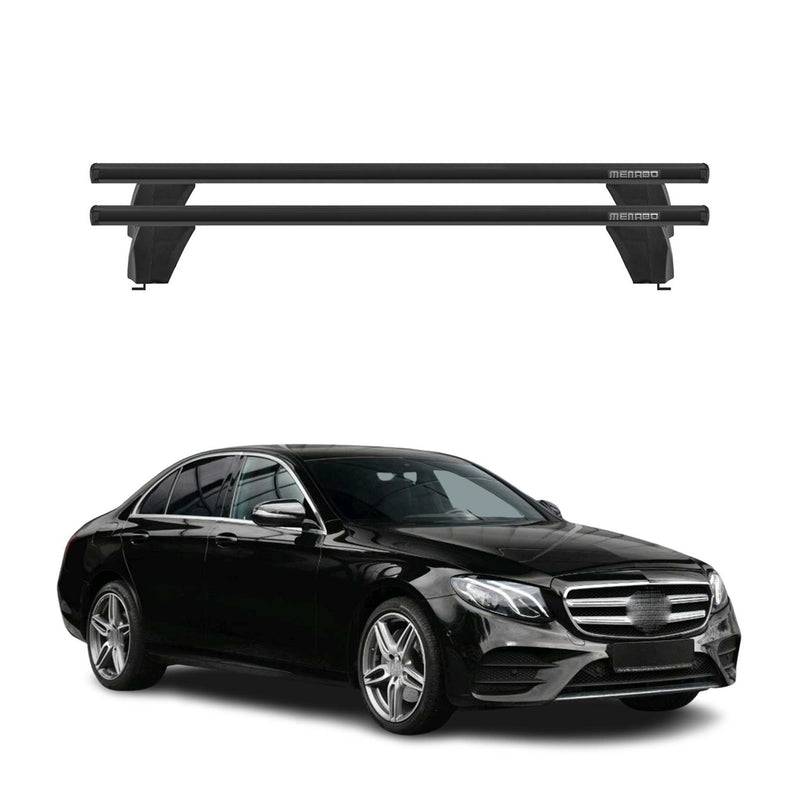 Menabo Barres de toit Transversales pour Mercedes Classe E W213 2016-2020 Noir