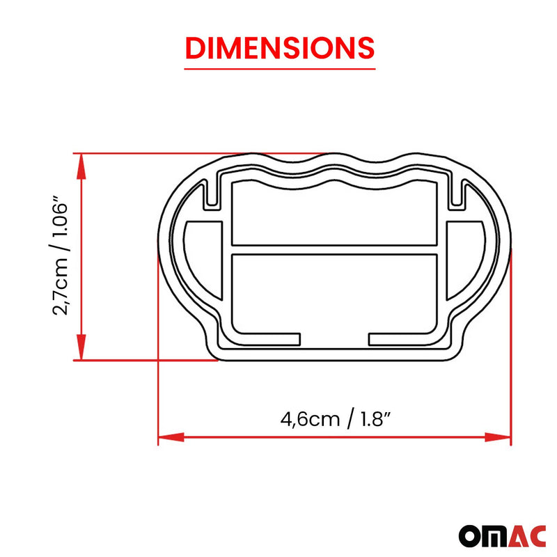 Barres de toit transversales TÜV pour Ford Focus III Break 2011-2018 Alu Gris 2x