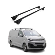 Barres de toit Transversales pour Citroen Jumpy 2016-2026 Acier Noir 2Pcs