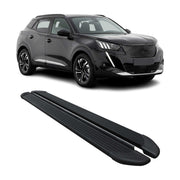 Marchepieds Latéraux pédale pour Peugeot 2008 2019-2026 Noir Aluminium 2Pcs
