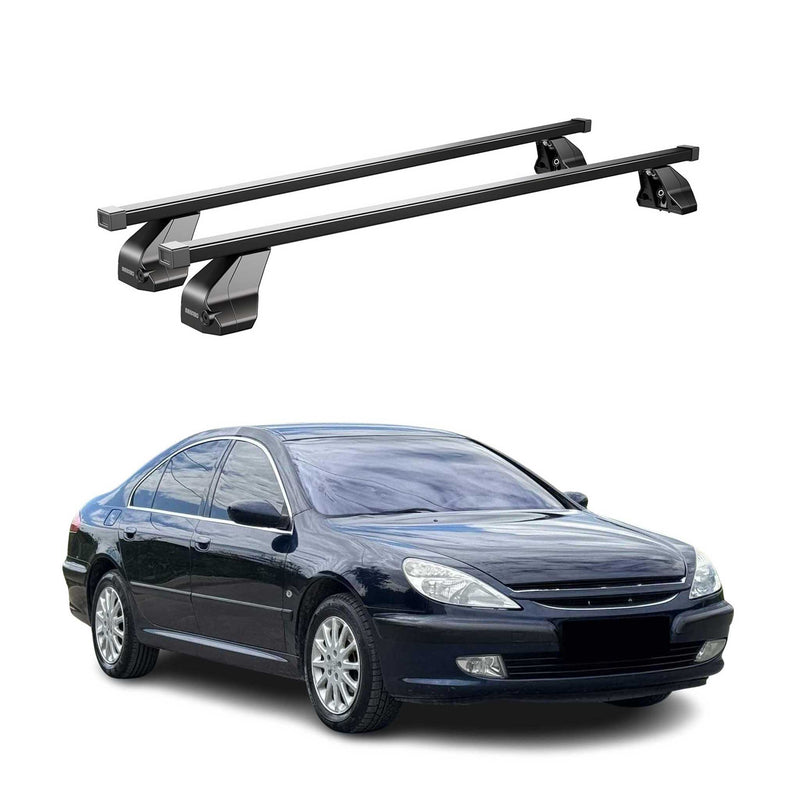 Barres Transversales Menabo pour Peugeot 607 2005-2010 Noir
