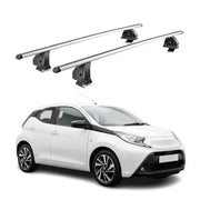 Barres de toit transversales Alu pour Toyota Aygo X 2022-2026 TÜV 75 kg Gris 2x