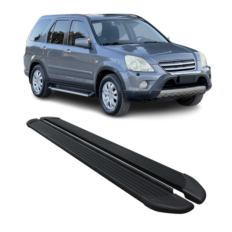 Marchepieds Latéraux pédale pour Honda CR-V 2002-2006 Noir Aluminium 2Pcs