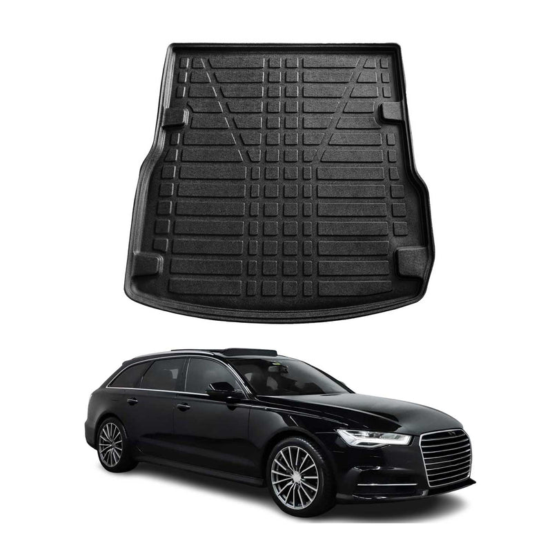 Tapis de coffre pour Audi A6 C7 Break Allroad 2011-2018 caoutchouc TPE Noir