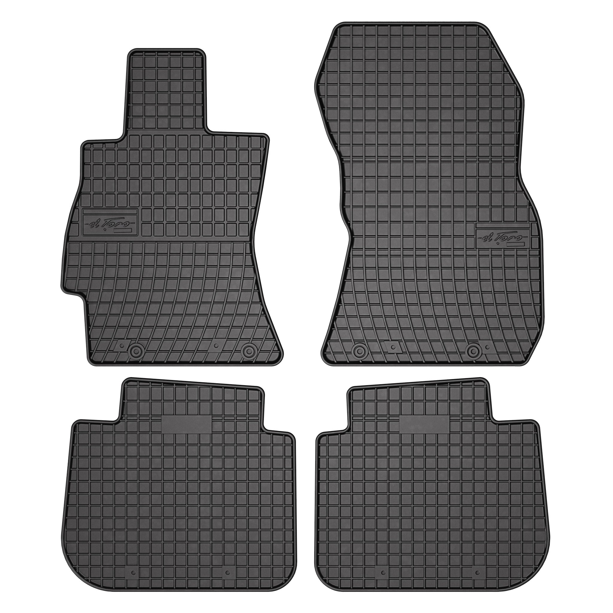 OMAC Tapis de Sol pour Subaru Forester III 2008-2013 Caoutchouc Noir 4Pcs