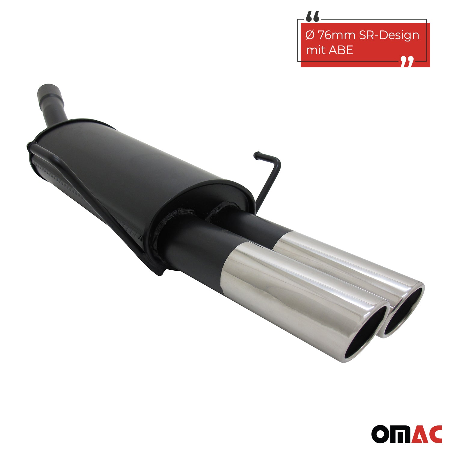 Échappement arrière sport Novus pour Opel Astra H Caravan 2x76mm SR-Design ABE