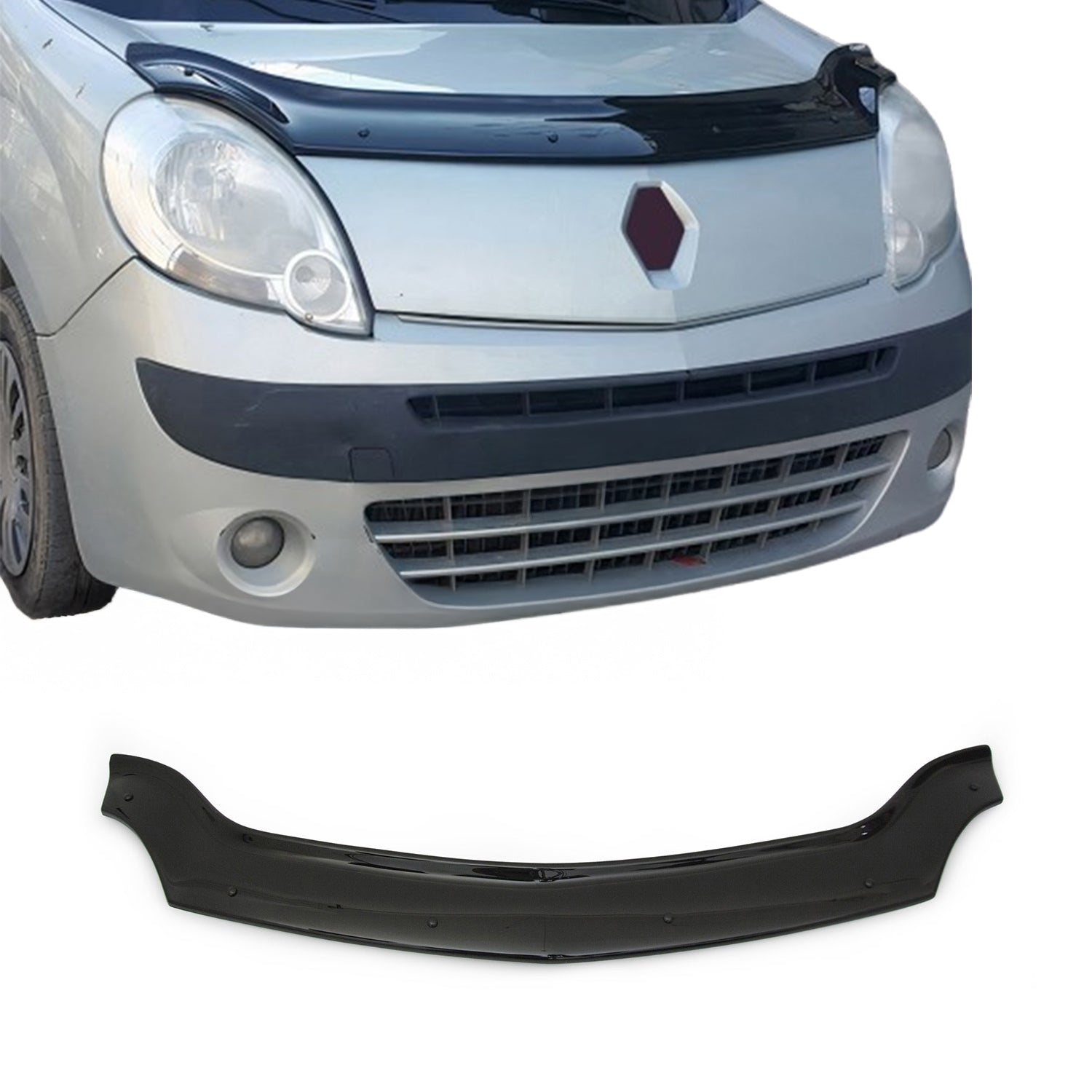 Deflecteurs d'air capot de voiture pour Renault Kangoo 2008-2013 Acrylique Noir
