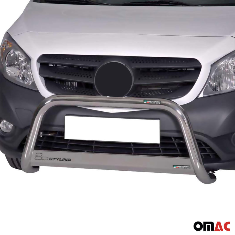 Pare-buffle Avant pour Mercedes Citan 2012-2020 63 mm en Acier Gris