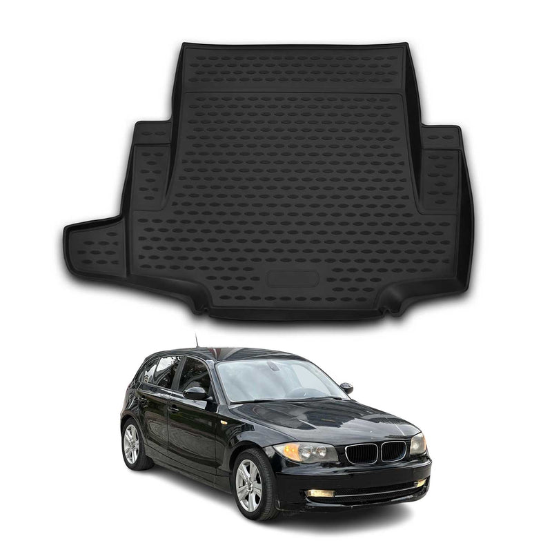 OMAC Tapis de coffre pour BMW Série 1 E87 HB 5 portes 2004-2011 caoutchouc Noir