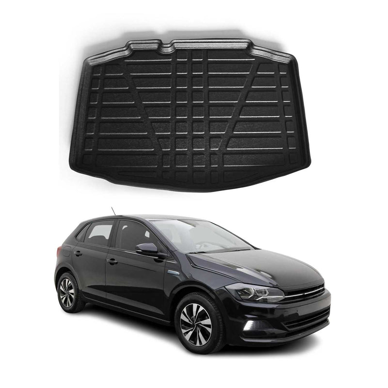Tapis de Coffre pour VW Polo 2017-2025 HB en TPE Noir
