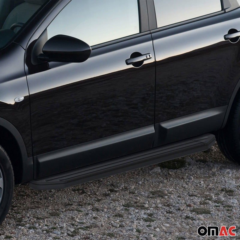 Marchepieds Latéraux pour Nissan X-Trail 2007-2015 Alu Noir ABE