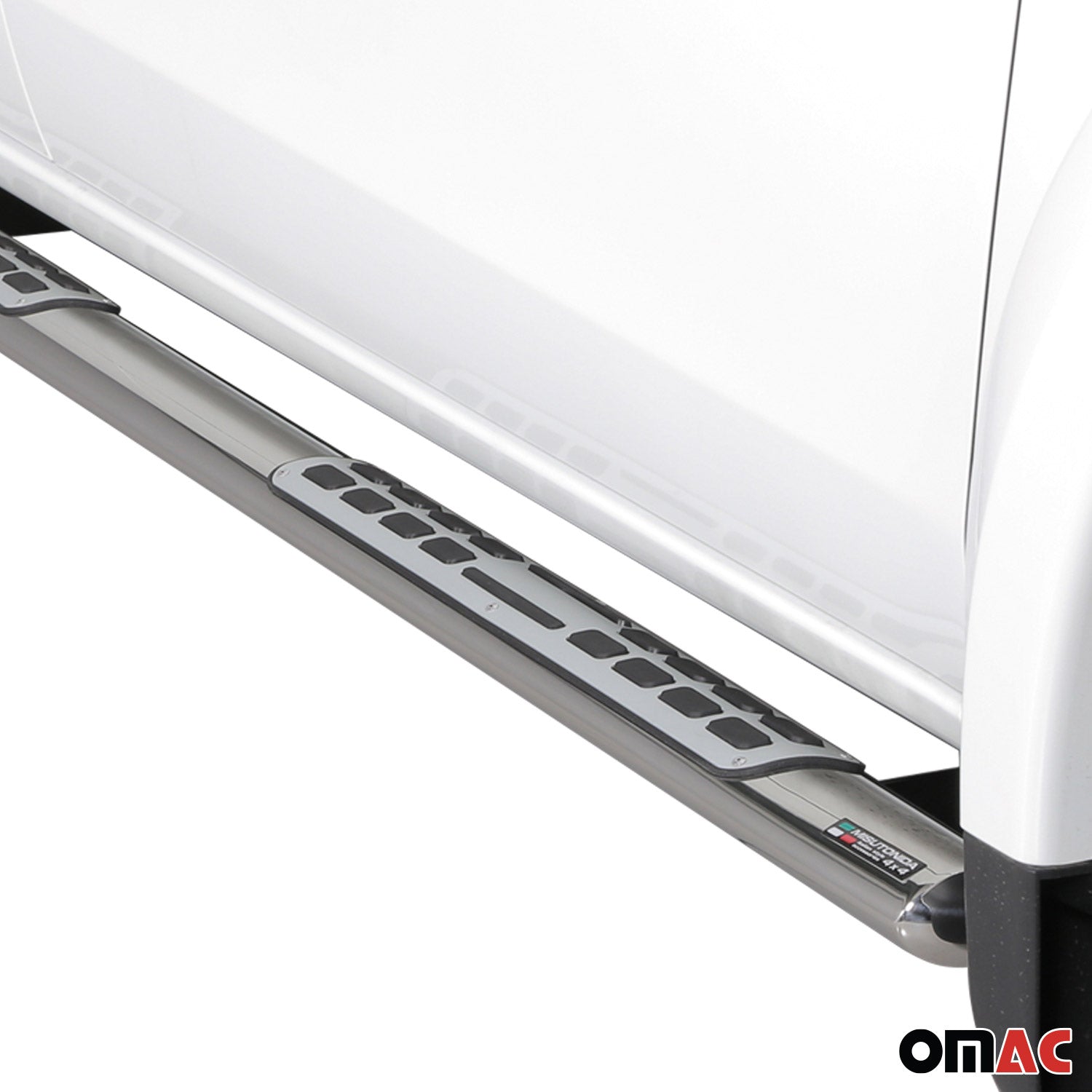 Marchepieds Latéraux pour Mitsubishi L200 Club Cab 2015-2026 Acier Inox Argent