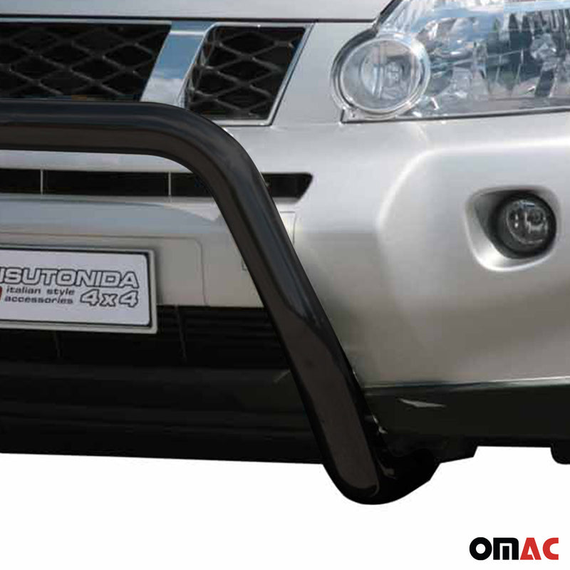 Pare-buffle Avant pour Nissan X-Trail 2007-2010 76 mm en Acier Noir