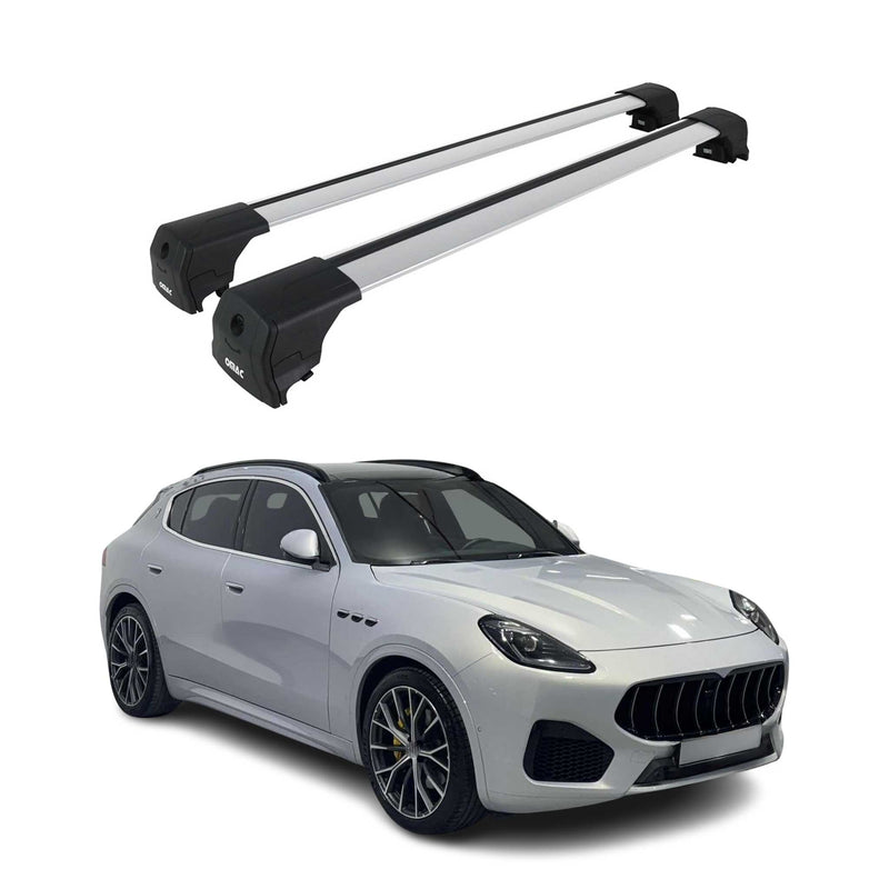 Barres De Toit Transversales pour Maserati Gracela 2022-2025 Alu Gris ABE