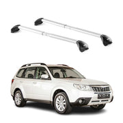 Barres de toit pour Subaru Forester III IV 2008-2018 Gris Argenté 2 pièces ABE