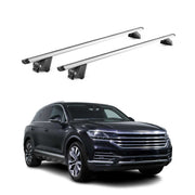 Barres de toit transversales pour VW Touareg III 2018-24 Pre-FL Alu Gris 2x ABE