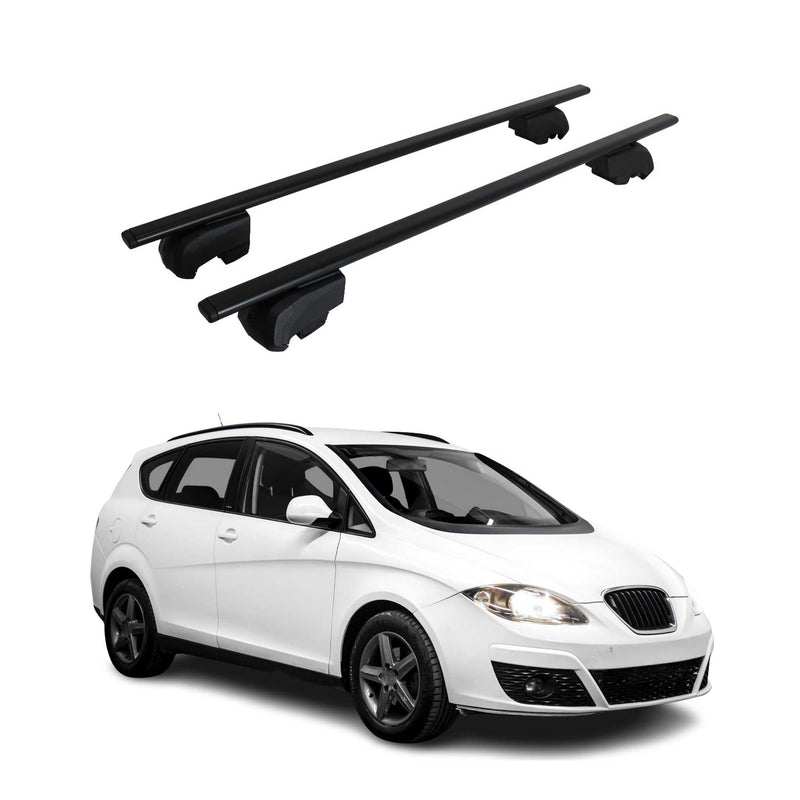 Barres de toit Transversales pour Seat Altea XL 2006-2015 Fer Noir ABE