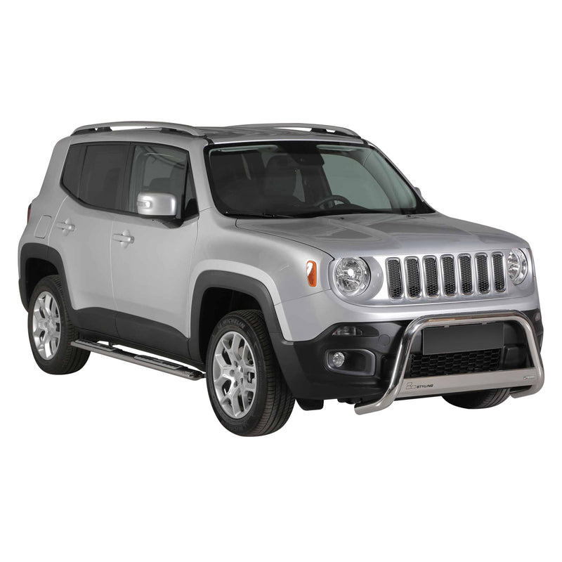 Pare-buffle Avant pour Jeep Renegade 2014-2017 63 mm en Acier Gris