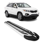 Marchepieds Latéraux pédale pour Kia Sorento 2009-2013 Aluminium Gris 2Pcs