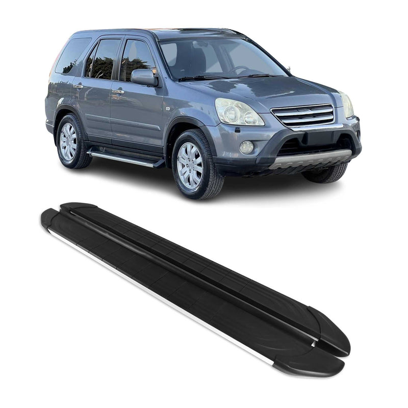 Marchepieds Latéraux pédale pour Honda CR-V 2002-2006 Aluminium Gris Noir 2Pcs