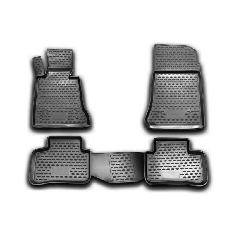 OMAC Tapis de sol pour Mercedes GLK X204 2008-2015 en caoutchouc Noir