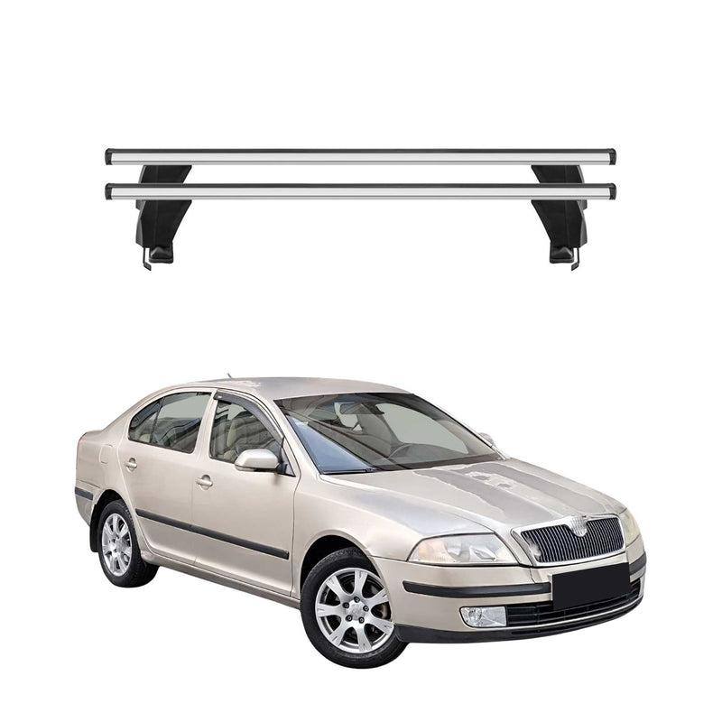 Menabo Barres de toit Transversales pour Skoda Octavia II 2004-2008 Gris 2x ABE