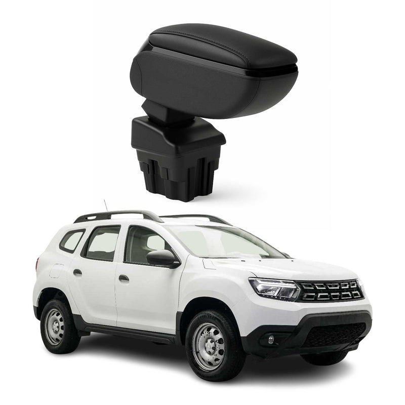 Accoudoir pour Dacia Duster 2018-2024 Vinyl Abs Noir Coulissant