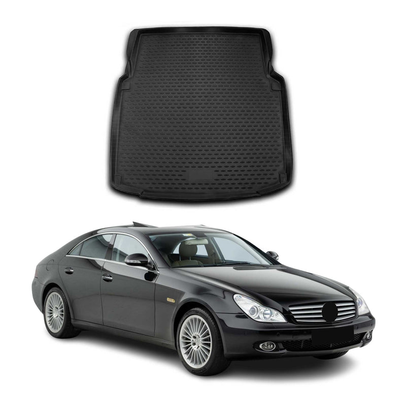 Tapis de Coffre pour Mercedes Classe CLS C219 2004-2010 caoutchouc TPE 3D Noir