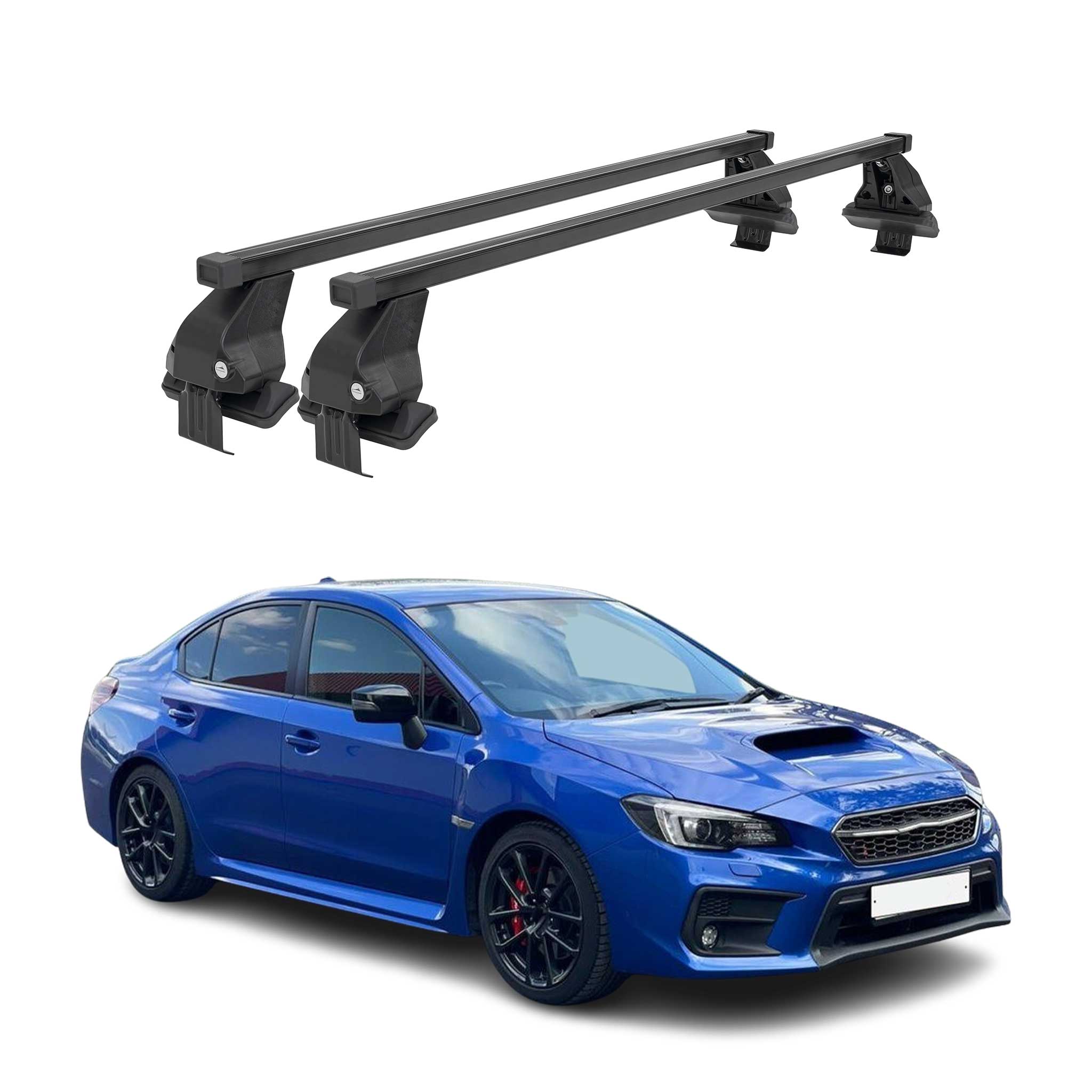 Barres Transversales Menabo pour Subaru WRX STI 2017-2021 Noir